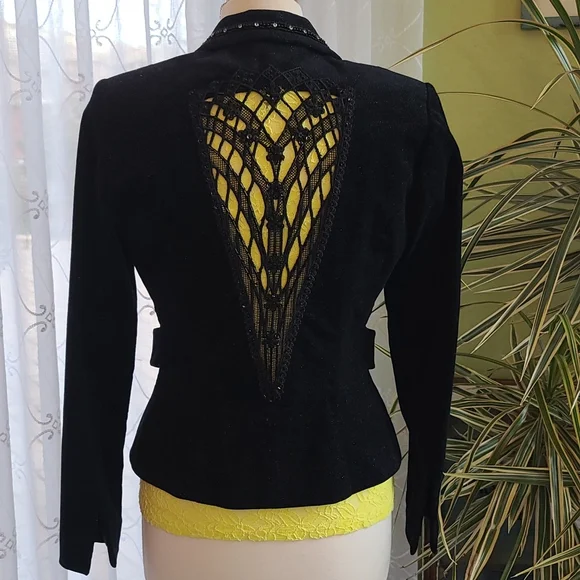 Bisou Bisou Black Sparkly Jacket - Picture 2 of 16